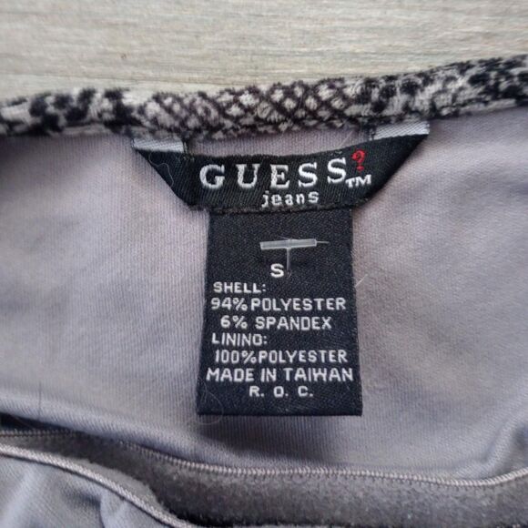 Y2K Guess Black Velvet Snakeskin Grunge Halter - Picture 4 of 4